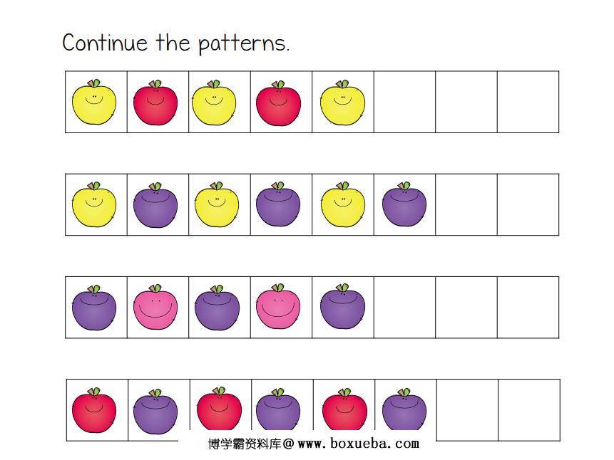图片[2]-幼儿1-10数感培养，水果卡通PDF可打印-淘学学资料库