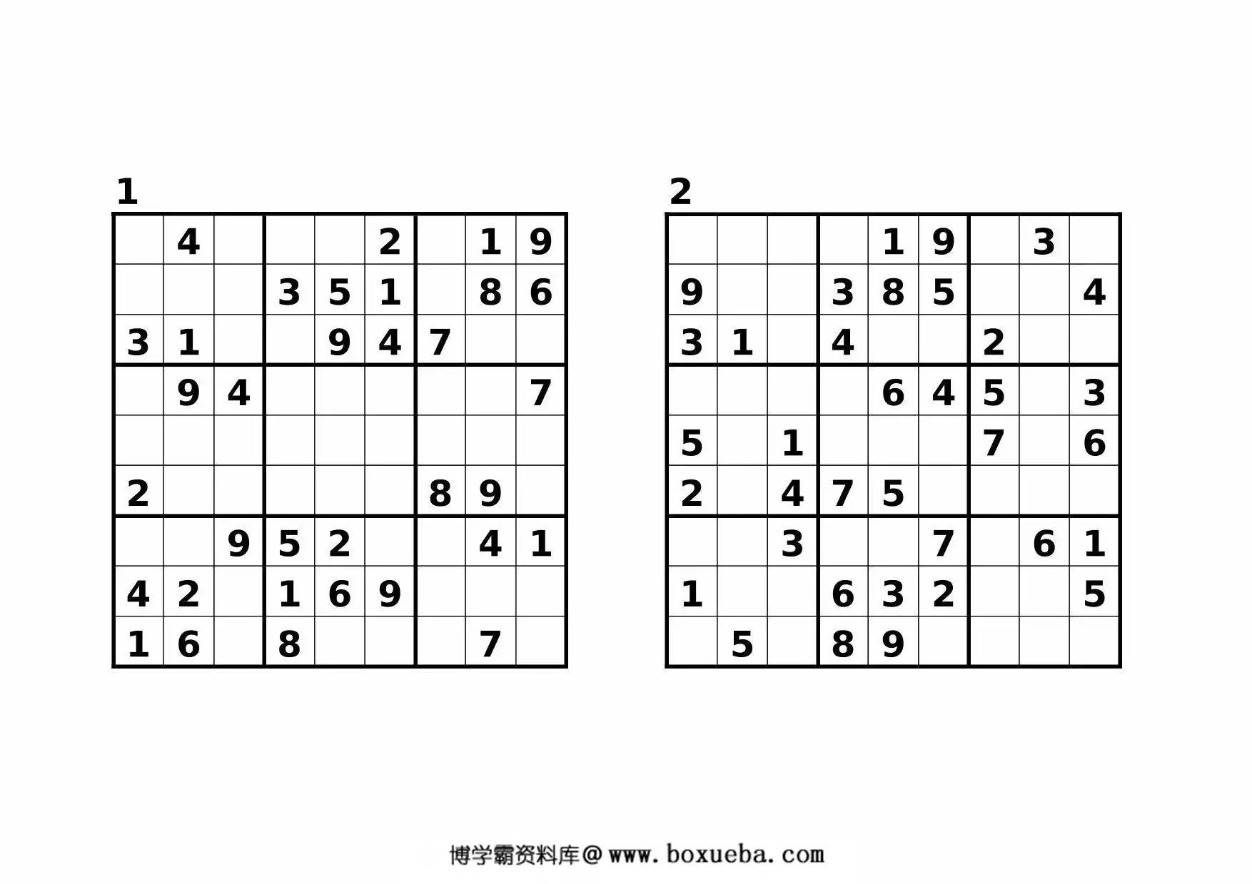 6400道数独训练题，3740页PDF电子版-博学霸资料网