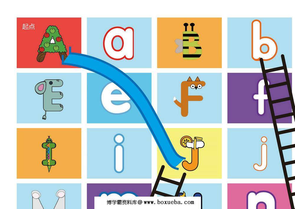 图片[2]-字母-儿童桌游，自制幼儿益智游戏PDF素材可打印-淘学学资料库