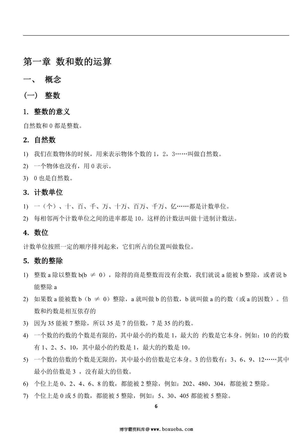 小升初数学复习总知识点 33页PDF-博学霸资料网