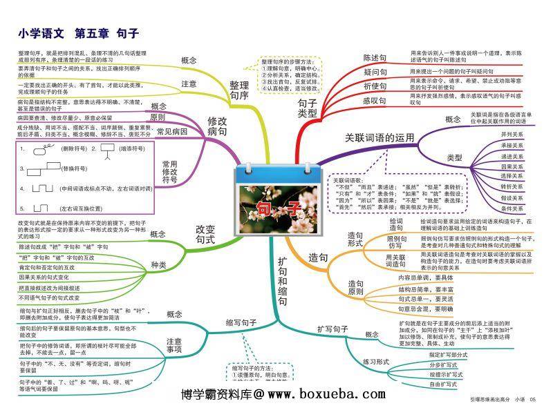 图片[6]-小学语文知识点归纳，思维导图，重难点突出，素材可打印-淘学学资料库