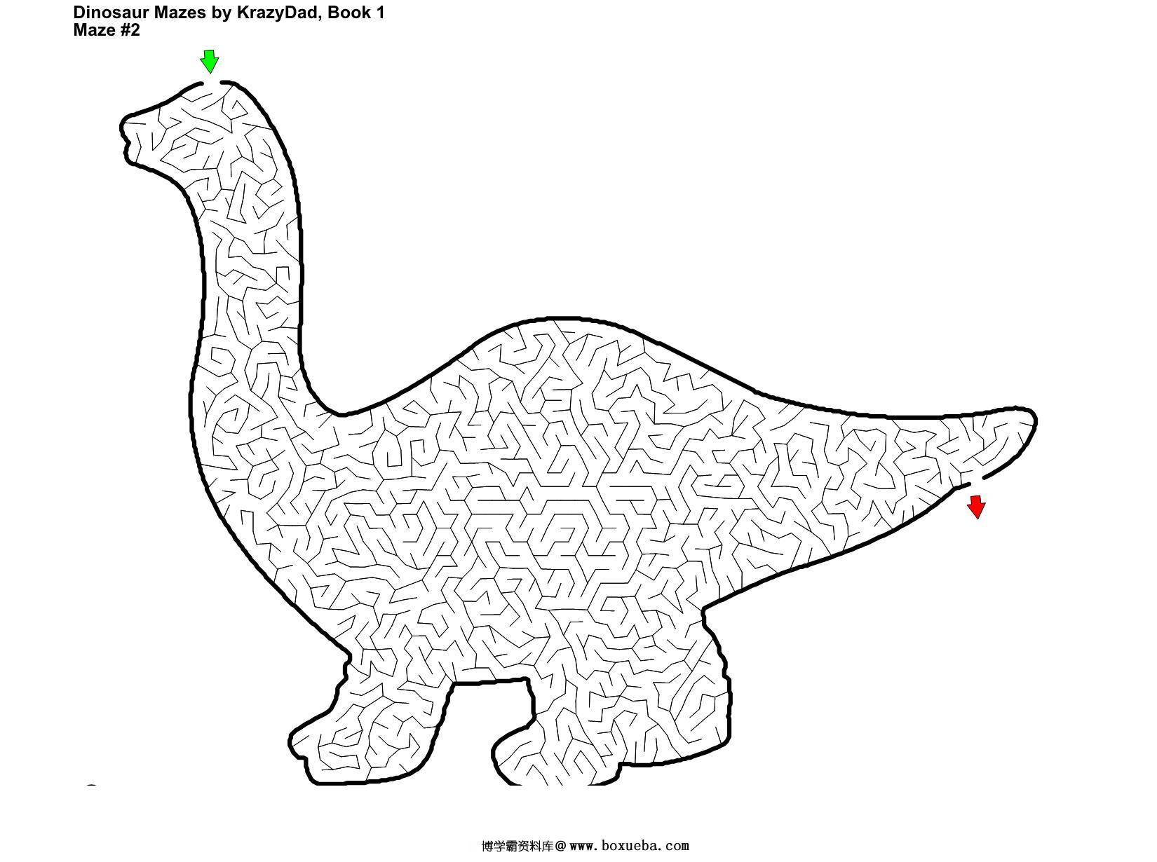 Tough Dinosaur Mazes (Ages 9+)，600页PDF-博学霸资料网
