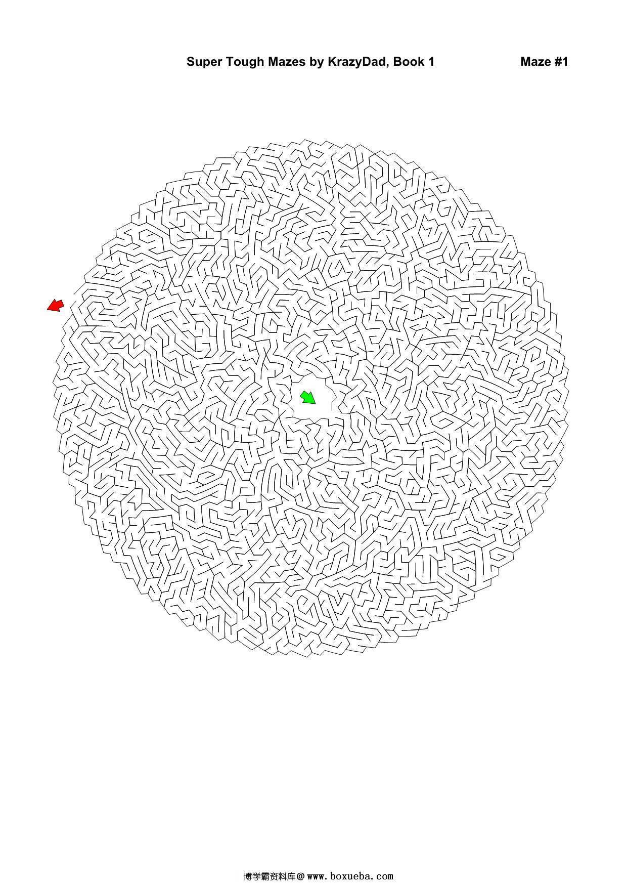 Super Tough Mazes (For robots of all ages)，1000页PDF-博学霸资料网