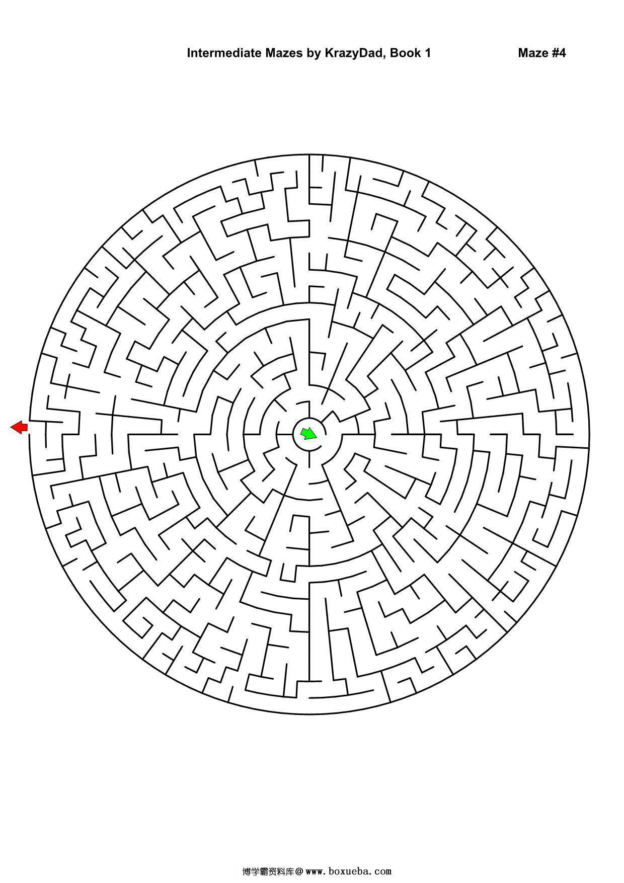 Intermediate Mazes (Ages 6-8)，1000页PDF-博学霸资料网