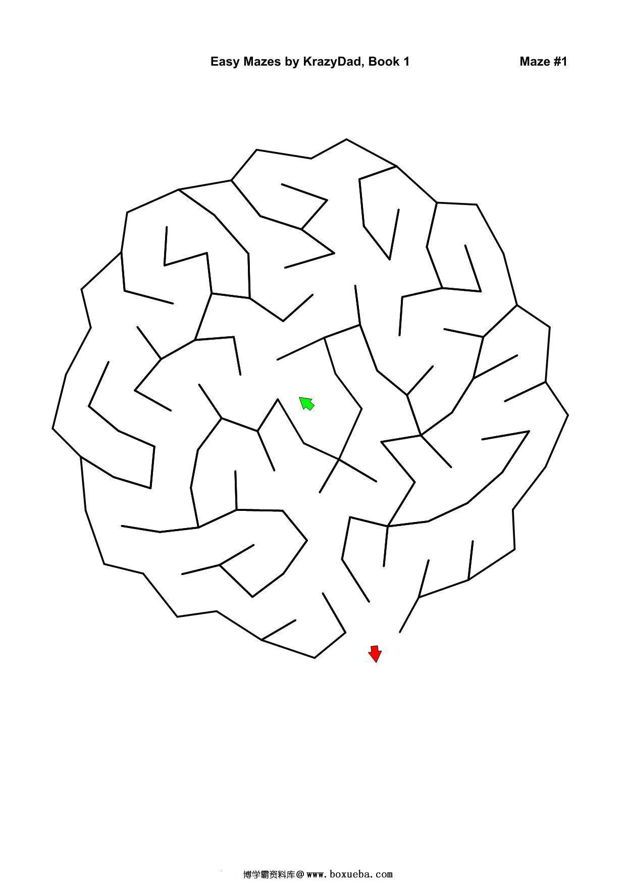Easy Mazes (Ages 4-6)，1000页PDF-博学霸资料网