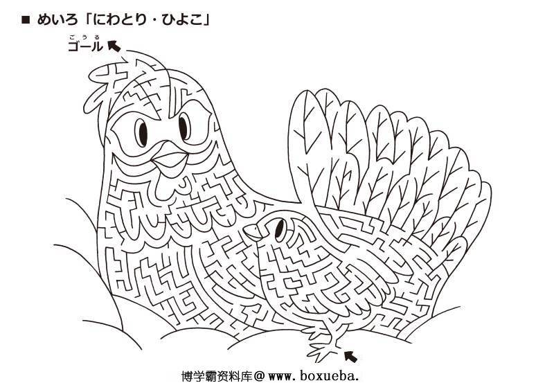 图片[10]-可爱有点难的迷宫【动物黑白】，电子版21页PDF可打印，幼儿早教迷宫游戏-淘学学资料库