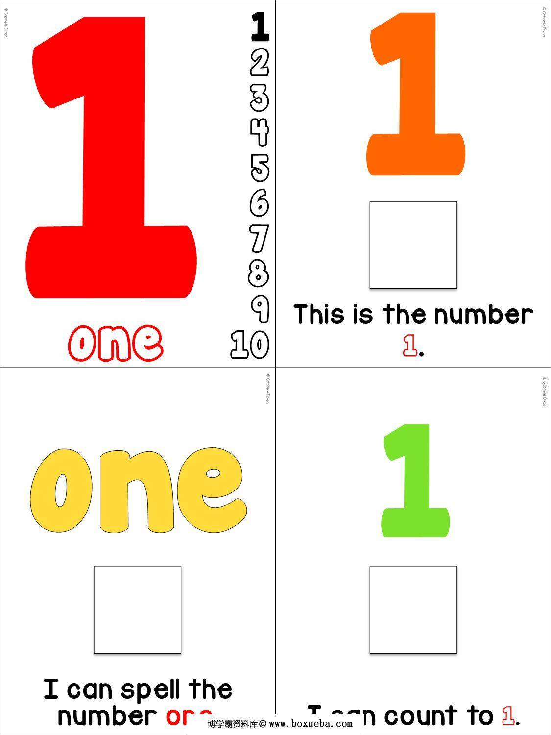 数字1-20（20本），interactive book互动翻翻书，63页PDF-博学霸资料网