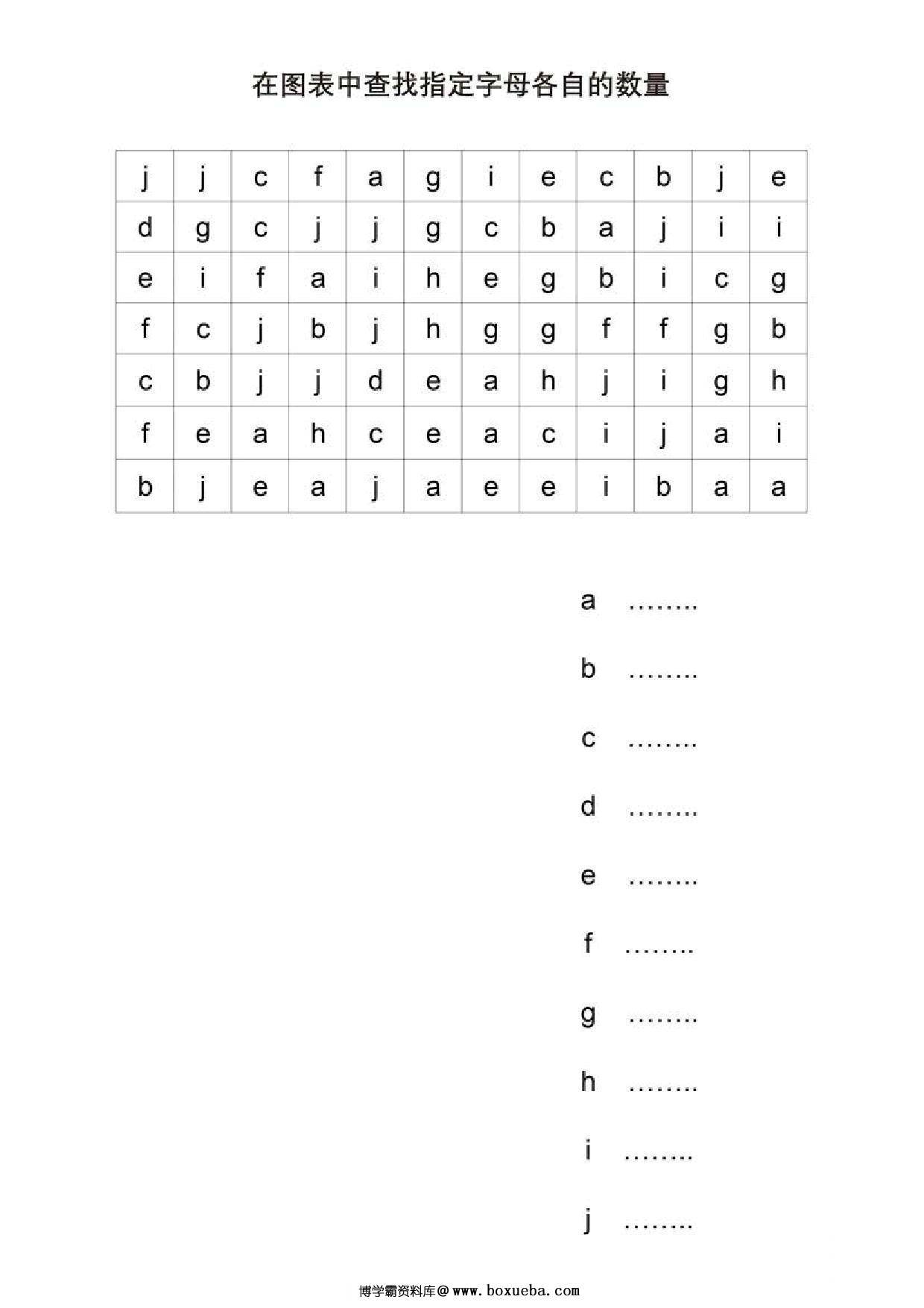 图片[2]-在图表中查找指定字母各自的数量，5页PDF-淘学学资料库