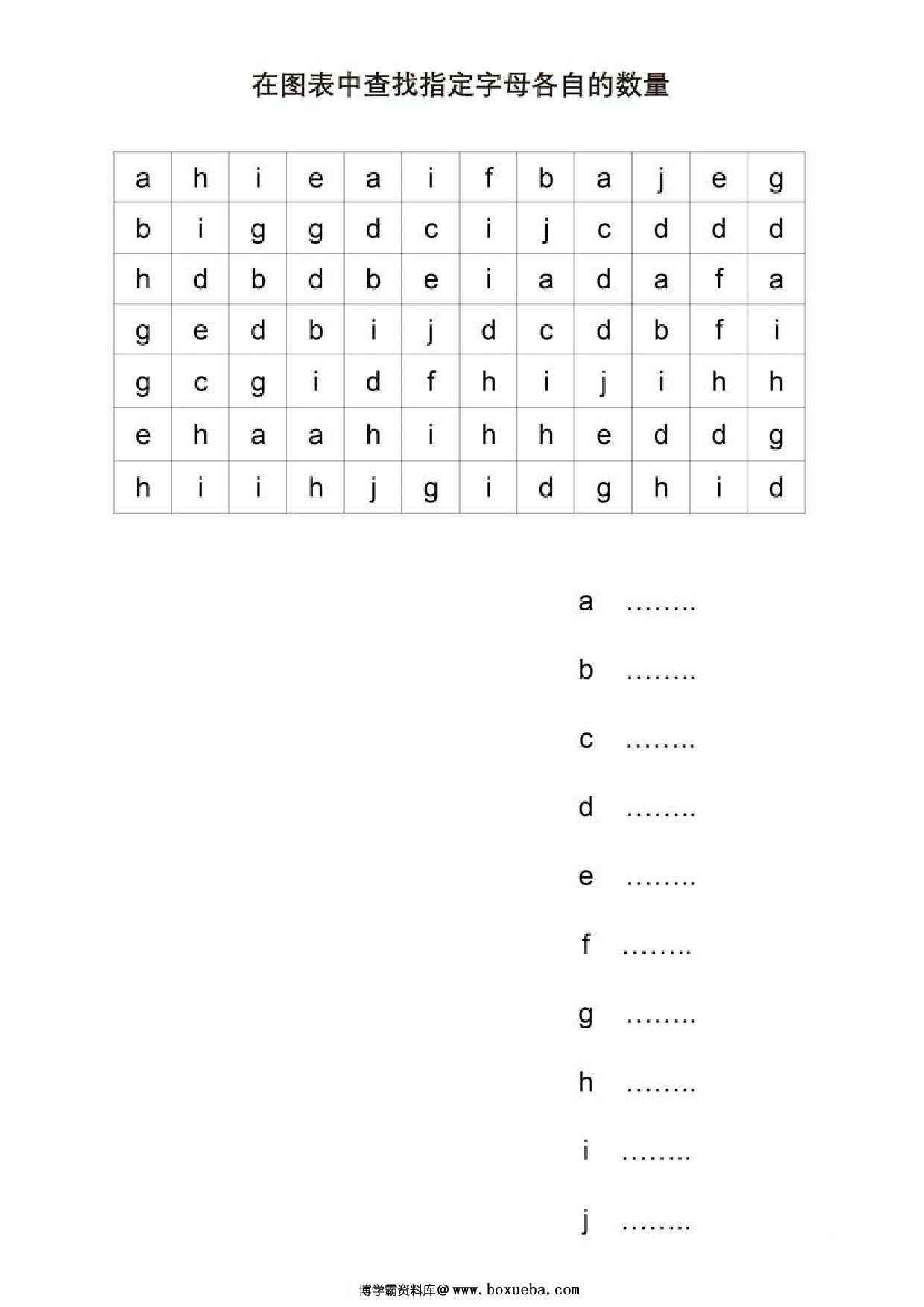 图片[3]-在图表中查找指定字母各自的数量，5页PDF-淘学学资料库