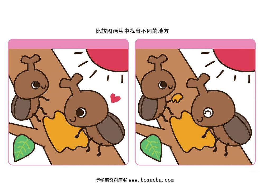 比较图画从中找出不同的地方_8，10页PDF-博学霸资料网