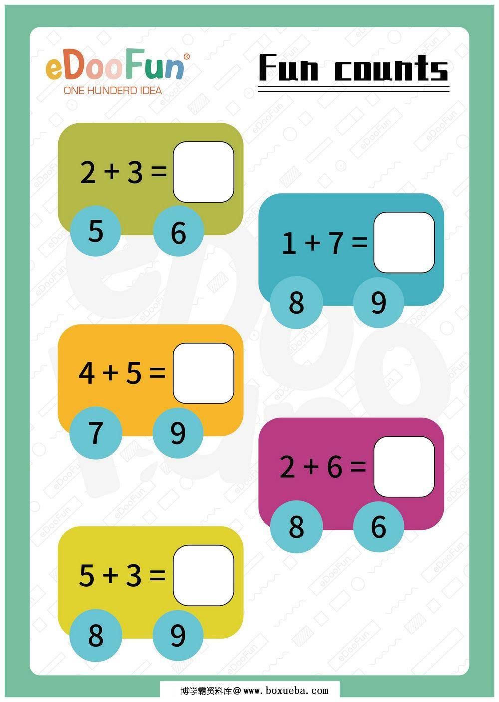 图片[3]-百数板加减法，20页PDF可打印-淘学学资料库