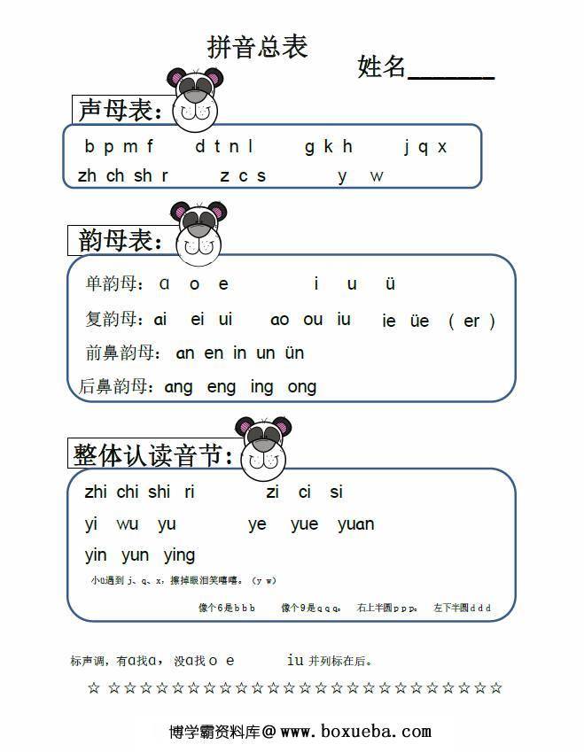 图片[2]-拼音拼读练习册，拼音书写，拼读，字母卡片学习-淘学学资料库