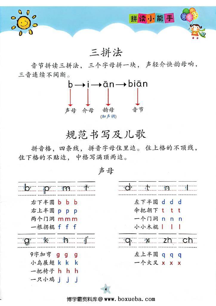 图片[5]-拼读小能手新版，幼小衔接汉语拼音拼读素材-淘学学资料库