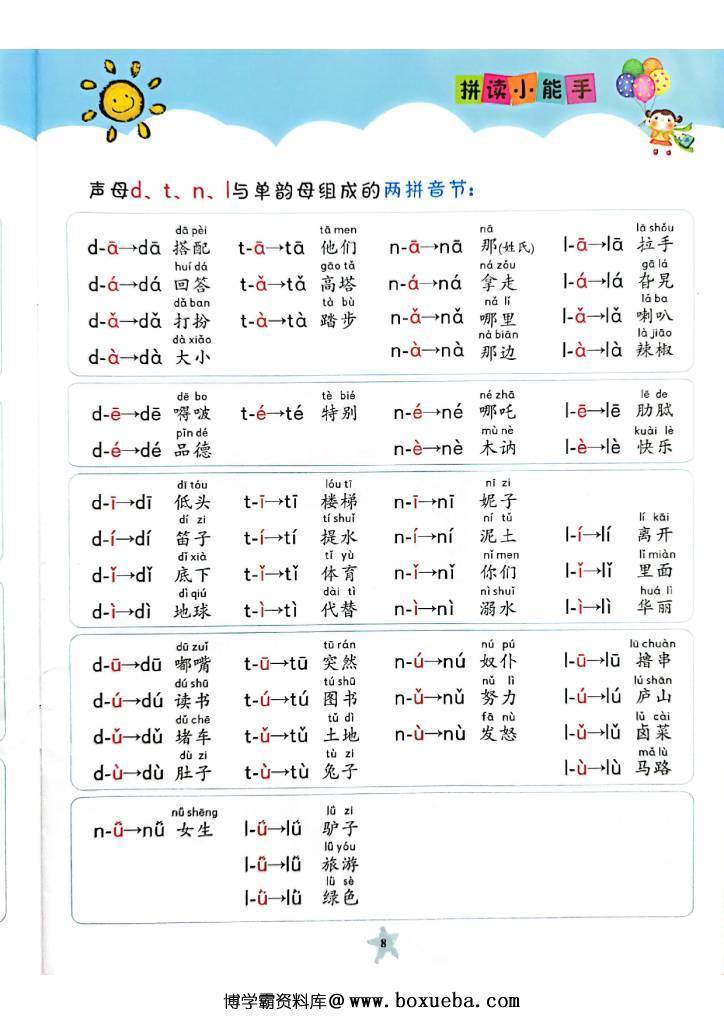 图片[8]-拼读小能手新版，幼小衔接汉语拼音拼读素材-淘学学资料库