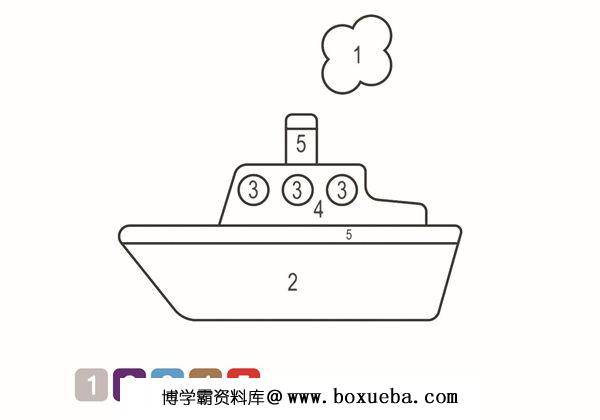 给图画填上与数字对应的颜色_6-2，10页PDF-博学霸资料网