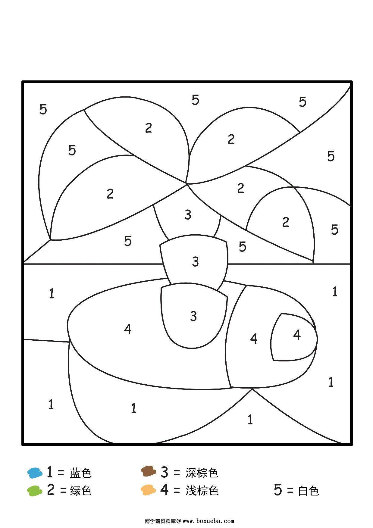 图片[2]-四幅关于夏季的数字填色画，4页PDF-淘学学资料库