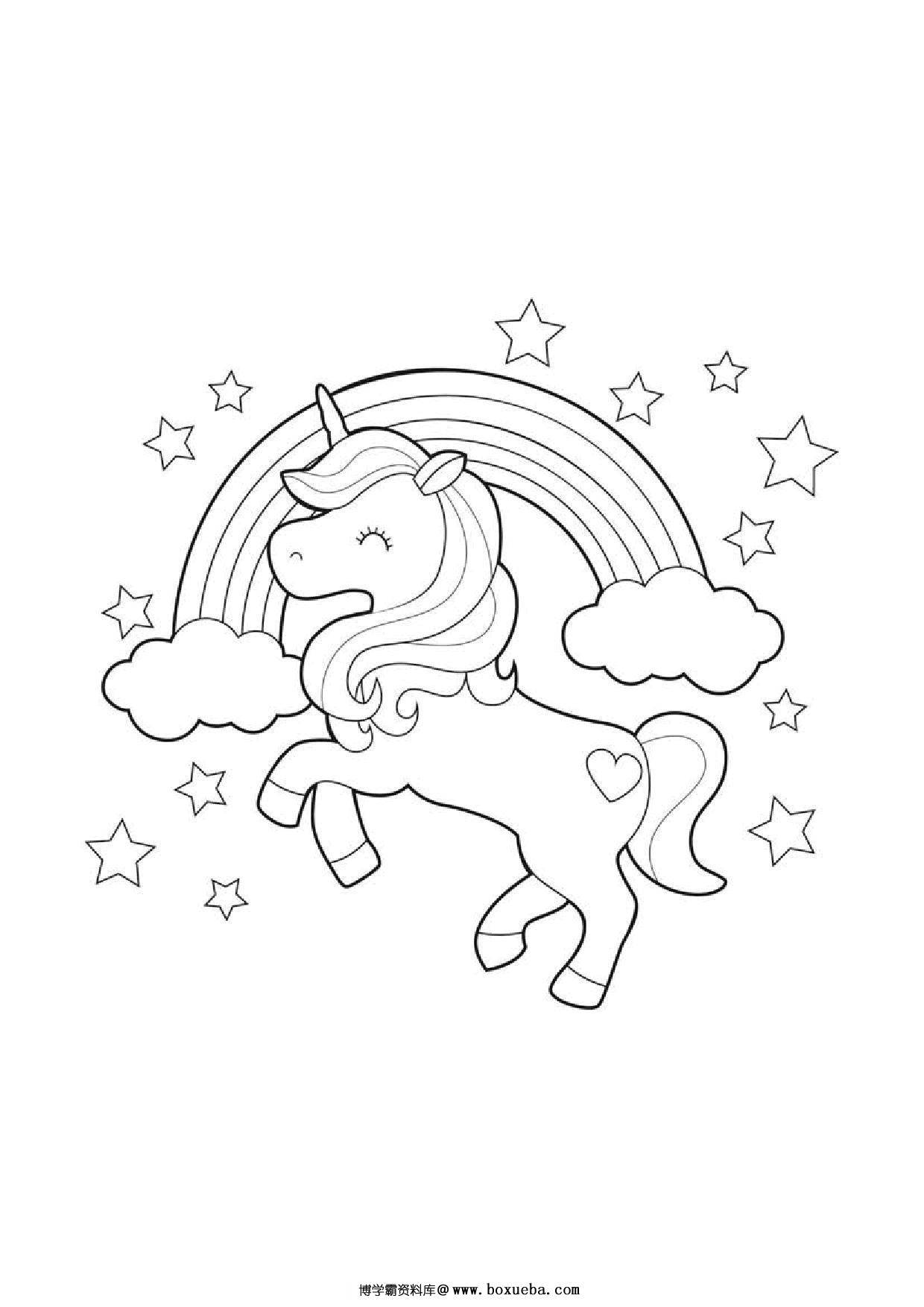 儿童填色画，8页PDF-博学霸资料网