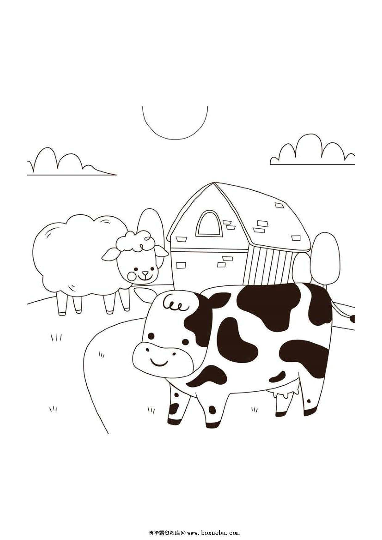 图片[4]-儿童填色画，8页PDF-淘学学资料库