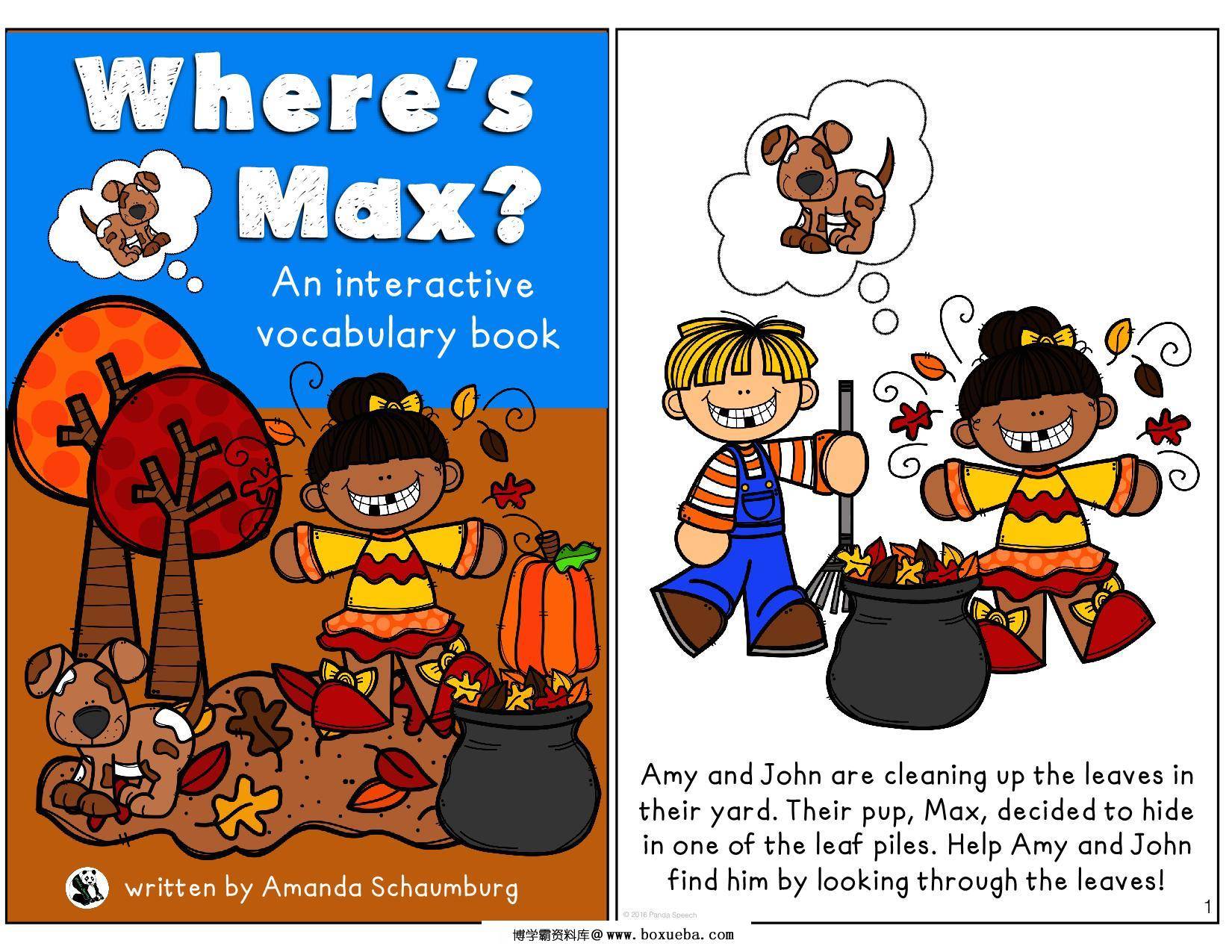 Max在哪 interactive book互动翻翻书，15页PDF-博学霸资料网