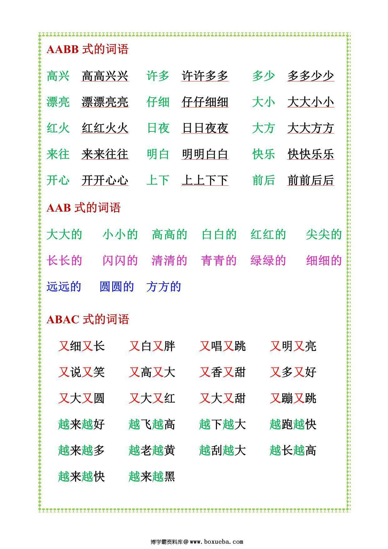 图片[2]-一年级上册语文知识点归纳总结，8页PDF可打印-淘学学资料库