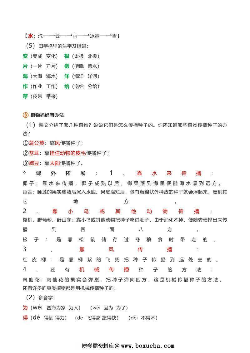 图片[2]-二年级语文上册【知识要点】归纳总结-淘学学资料库