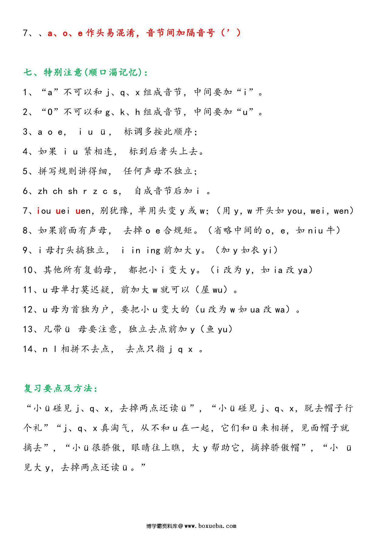 图片[3]-汉语拼音知识大全，13页PDF可打印-淘学学资料库
