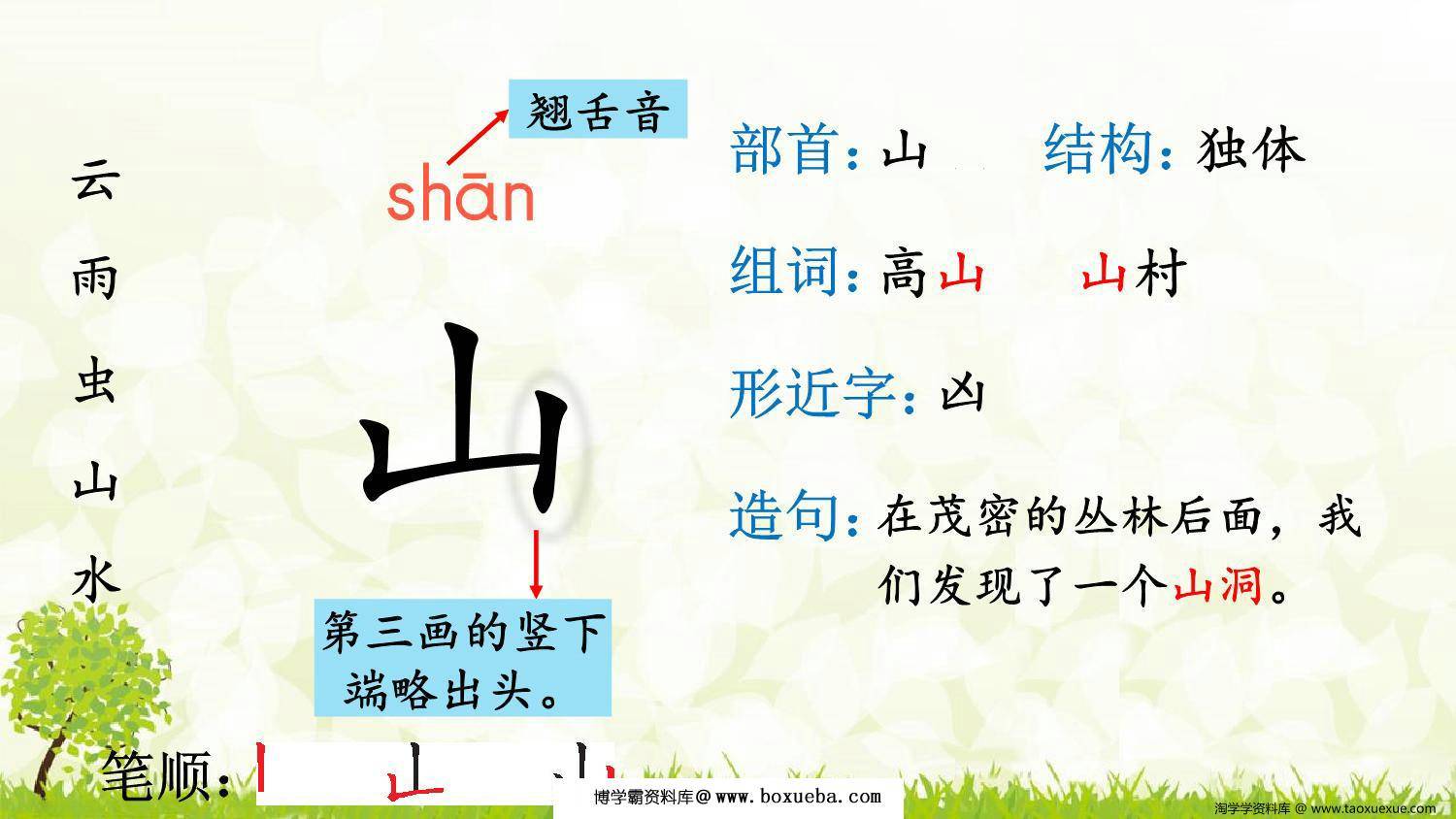 图片[4]-一年级上册语文写字表100字【生字教学】，150页PDF电子版-淘学学资料库
