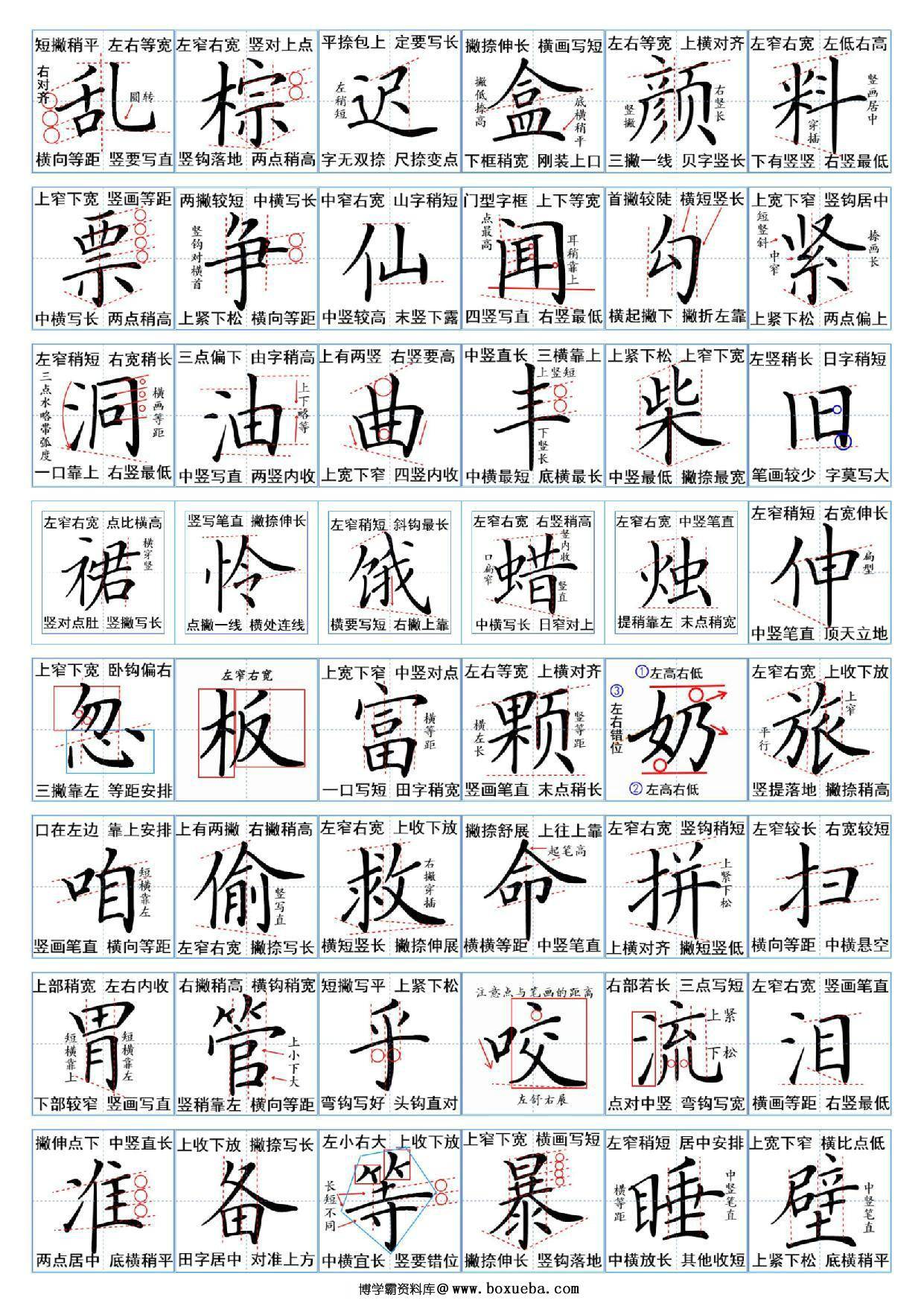 图片[2]-三年级上册语文生字汇总一览表，6页PDF电子版-淘学学资料库