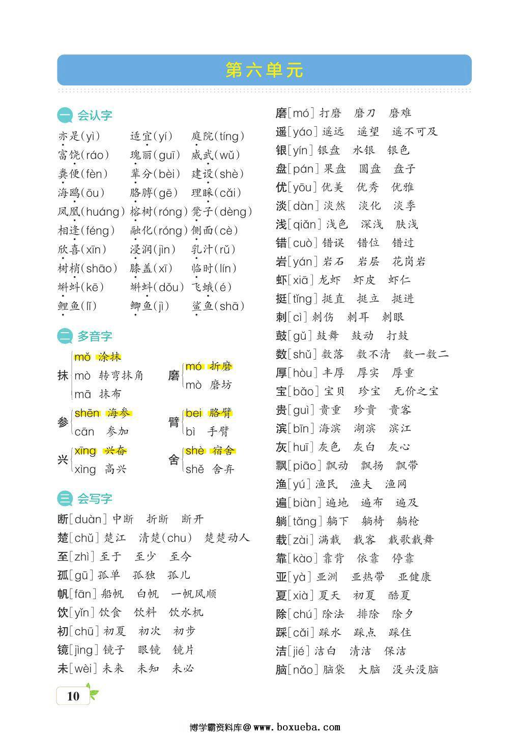 图片[3]-三年级语文上册核心考点梳理，16页PDF电子版-淘学学资料库