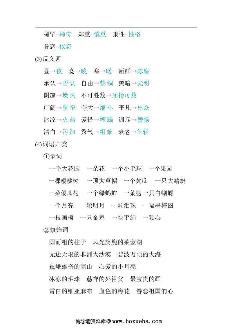 图片[3]-部编版五年级语文下册重点知识总结-淘学学资料库