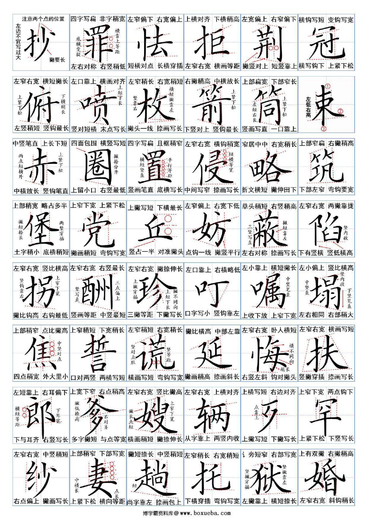 图片[2]-五年级上册语文生字汇总一览表，5页PDF电子版-淘学学资料库