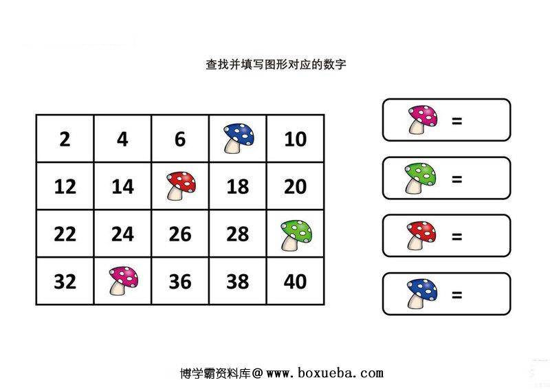 图片[2]-查找并填写图形对应的数字-淘学学资料库