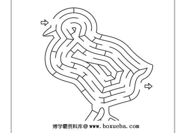 图片[3]-国外幼儿黑白迷宫图片，40页PDF可打印，百度网盘下载-淘学学资料库