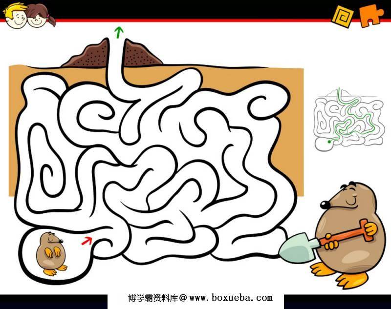 图片[10]-国外卡通迷宫，幼儿迷宫图片，105页PDF可打印-淘学学资料库
