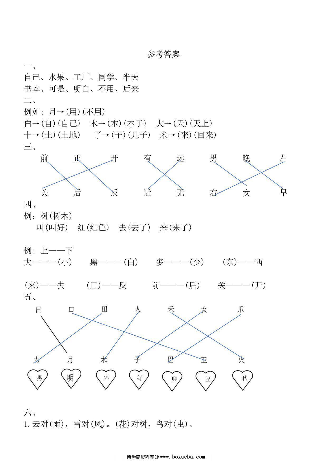图片[3]-2024-2025学年一年级语文上学期期末综合测评卷，4页PDF电子版-淘学学资料库