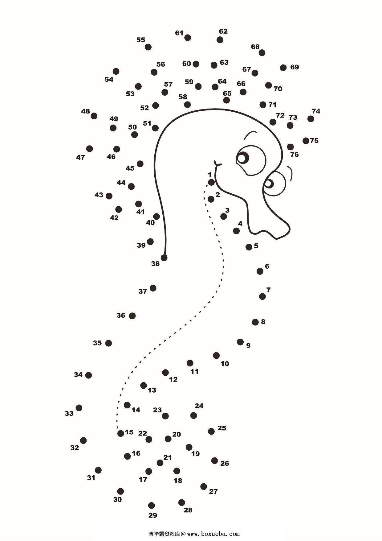 图片[4]-数字连线填色，12页PDF-淘学学资料库