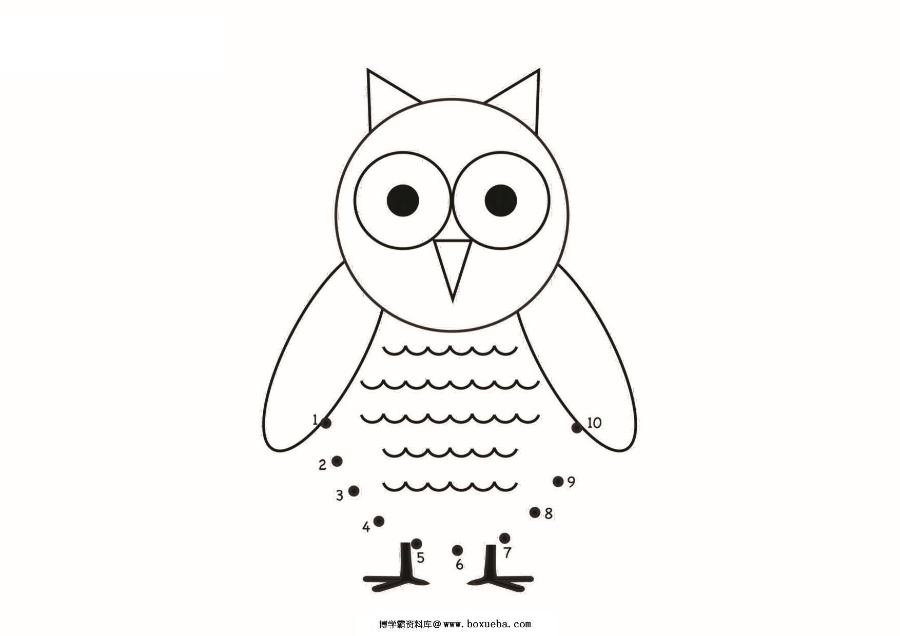 简易数字连线1-10，9页PDF-博学霸资料网