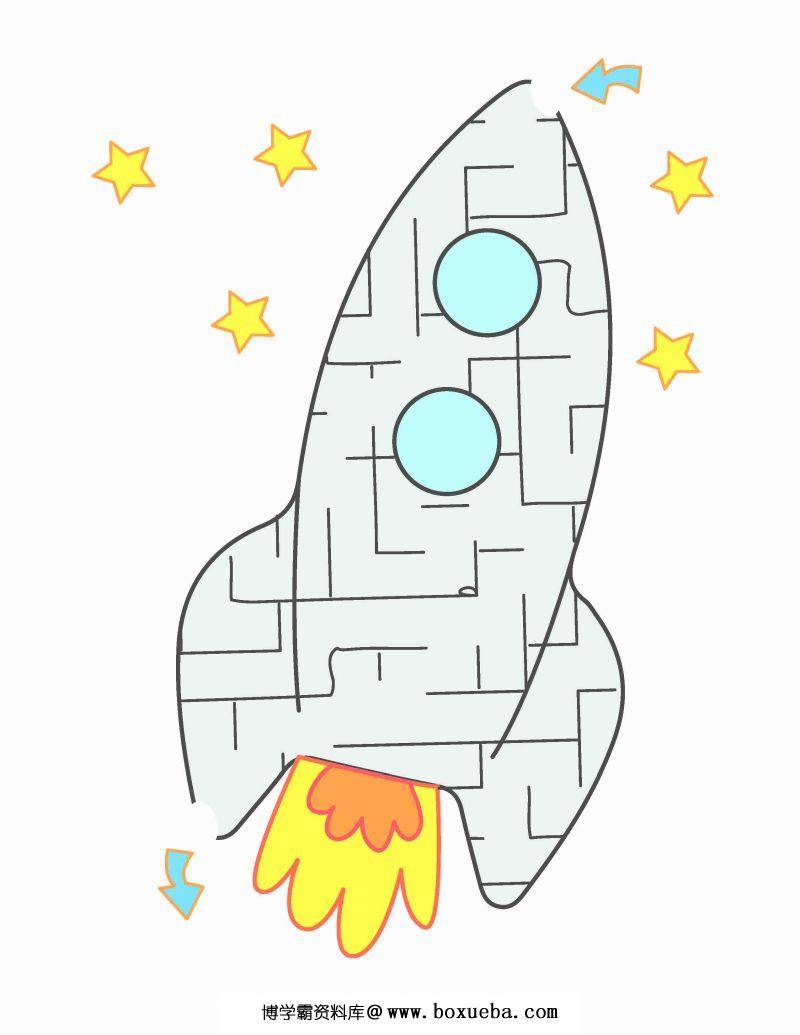 图片[2]-太空星球迷宫，8页PDF可打印-淘学学资料库