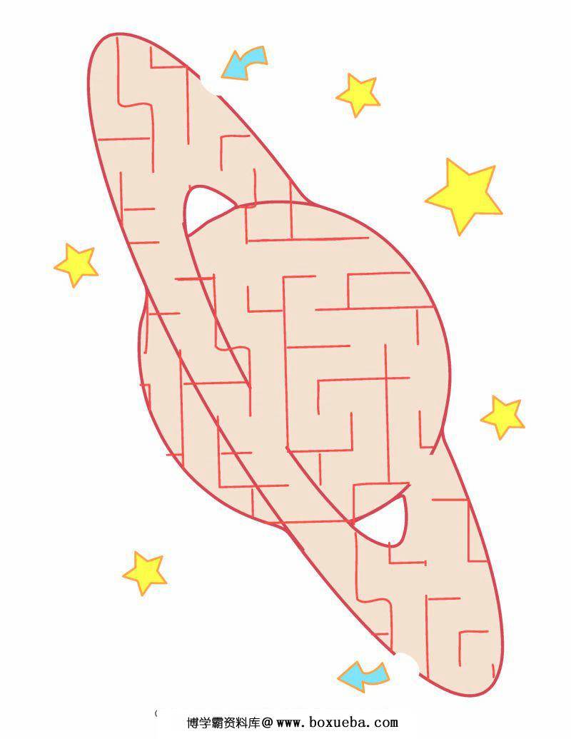 图片[4]-太空星球迷宫，8页PDF可打印-淘学学资料库