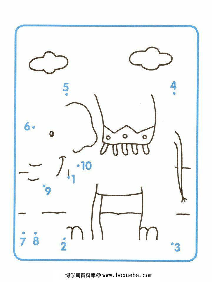 图片[2]-儿童1-10连线绘画，PDF可打印-淘学学资料库