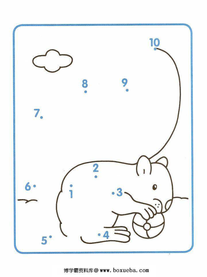 图片[5]-儿童1-10连线绘画，PDF可打印-淘学学资料库