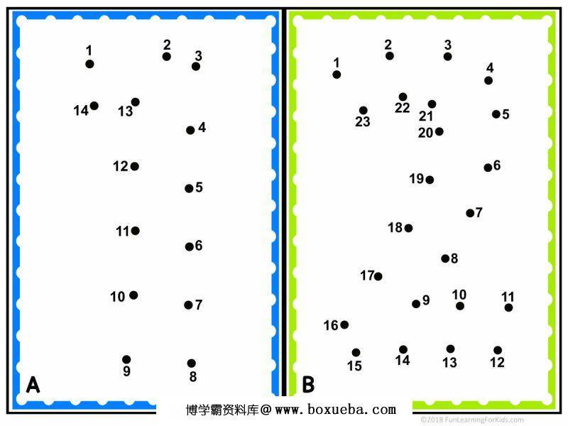 连点成数字，PDF可打印-博学霸资料网