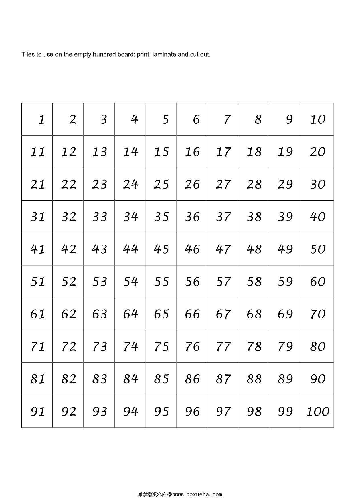 图片[2]-小怪兽百数板，5页PDF-淘学学资料库