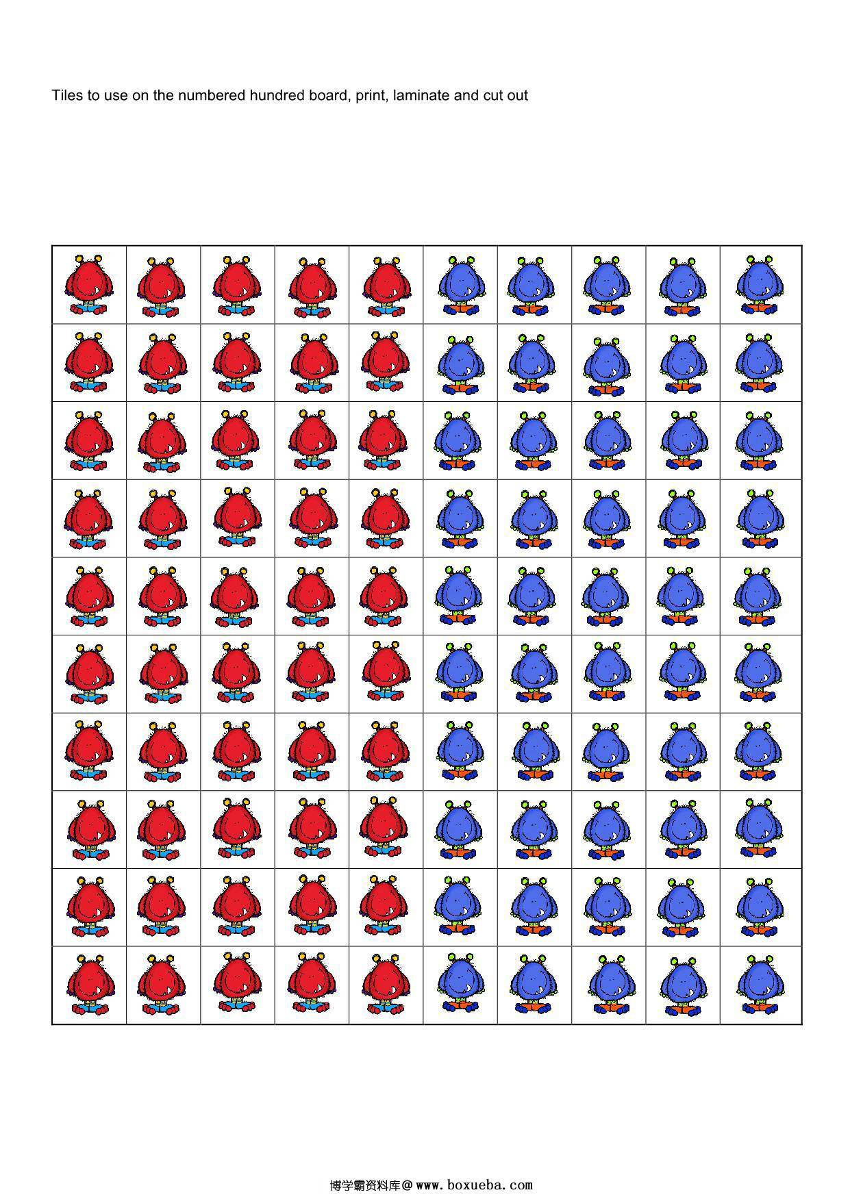 图片[3]-小怪兽百数板，5页PDF-淘学学资料库