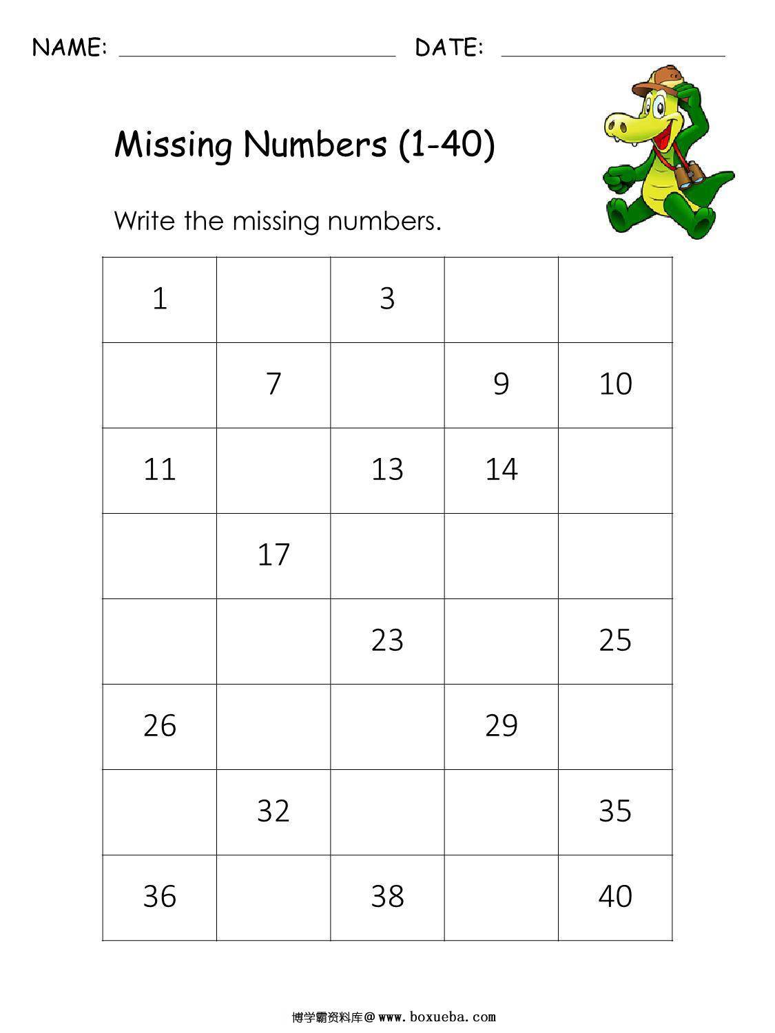 图片[5]-1-100丢失的数字专题素材包1-淘学学资料库