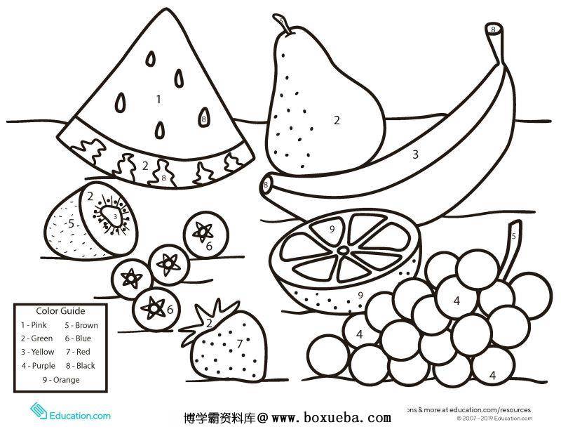 数一数_涂色，数感练习可打印-博学霸资料网