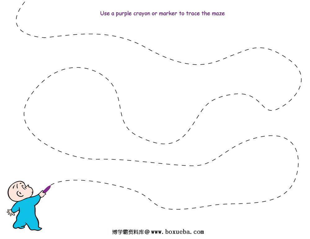 图片[3]-幼儿线条追踪控笔训练，阿罗有只彩色笔 9页PDF-淘学学资料库