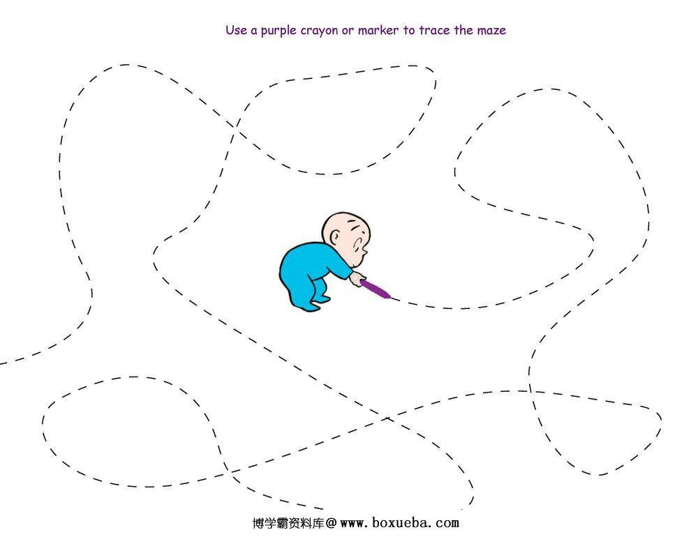 图片[4]-幼儿线条追踪控笔训练，阿罗有只彩色笔 9页PDF-淘学学资料库