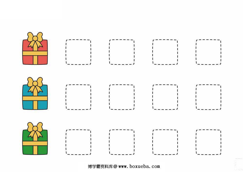 图片[3]-圣诞主题控笔训练，图形曲线绘制图集-淘学学资料库