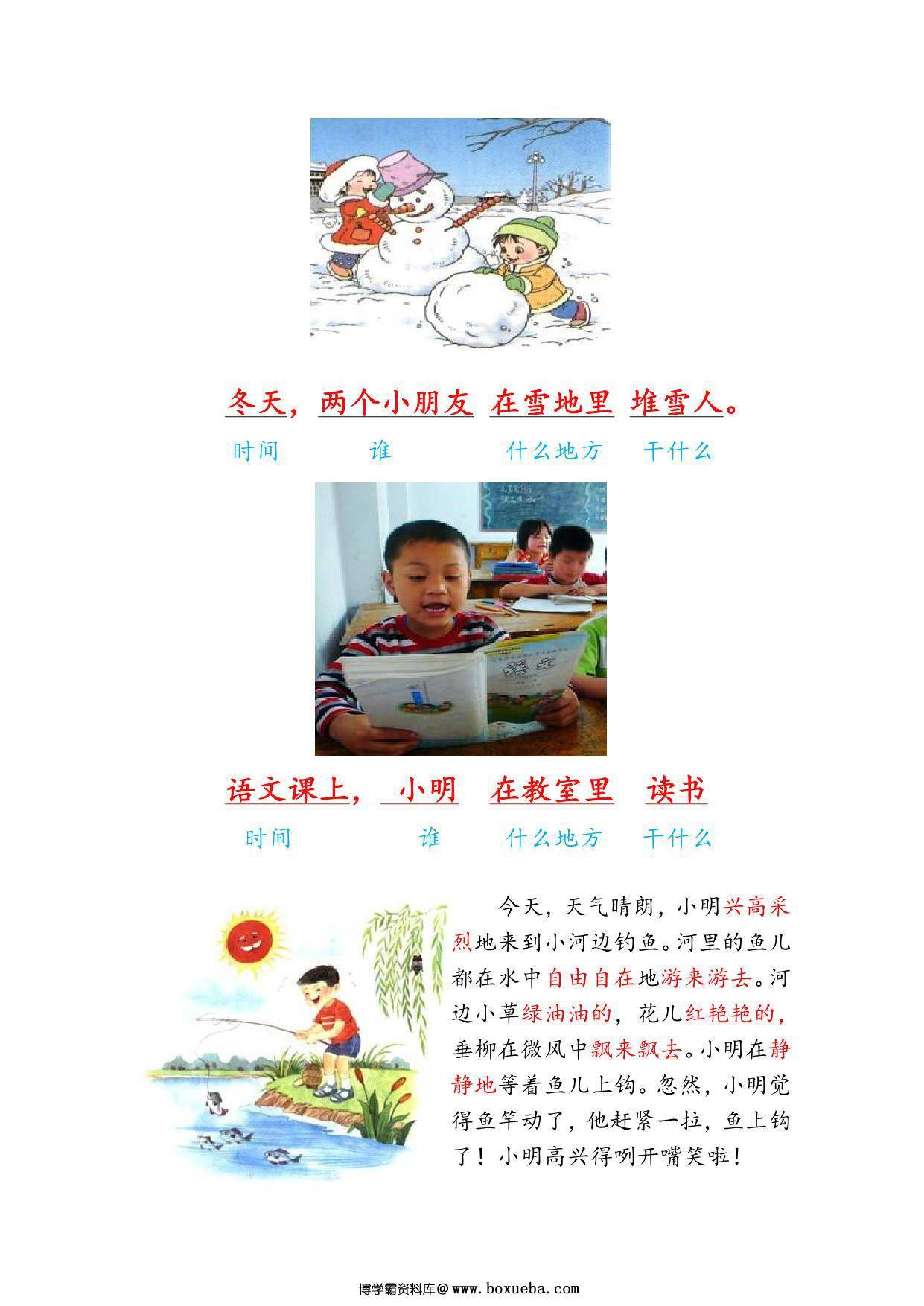 看图写话范文讲解，10页PDF可打印-博学霸资料网